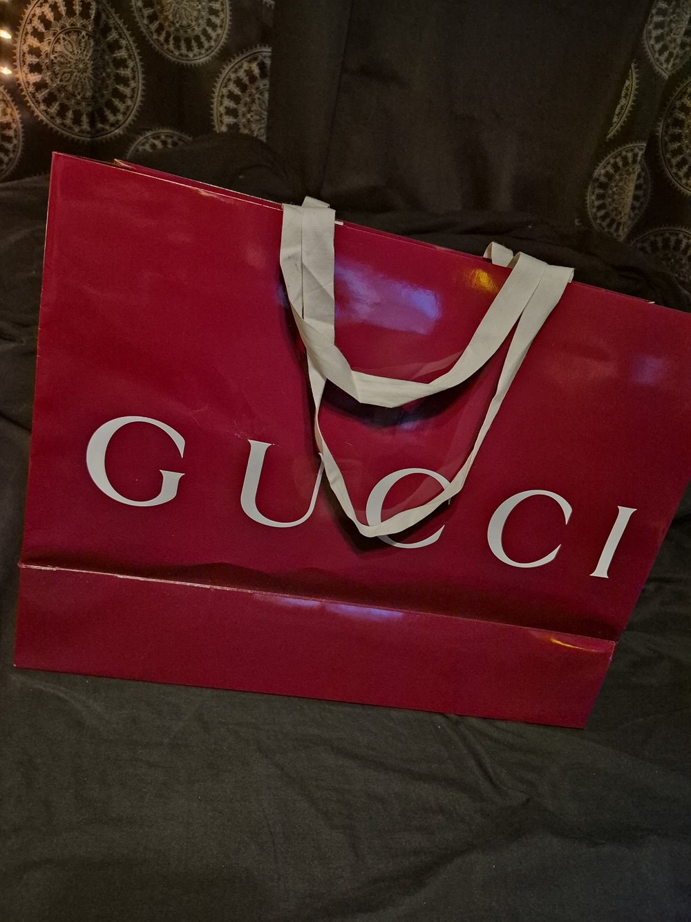 Gucci Beige GG Supreme Canvas Mini Shoulder Bag with Cherry Charm - Picture 7 of 7